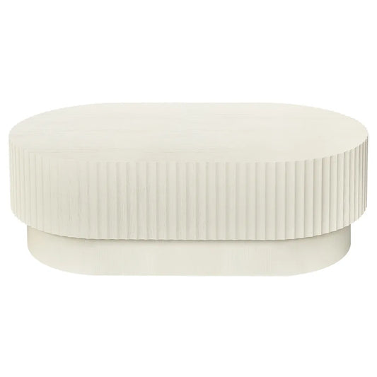 Avery Oval Coffee Table - Ivory