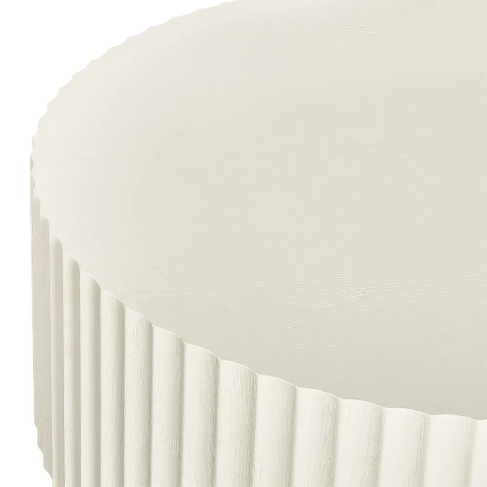 Avery Oval Coffee Table - Ivory