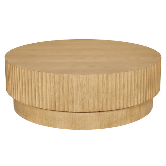 Avery Round Coffee Table - Natural Oak