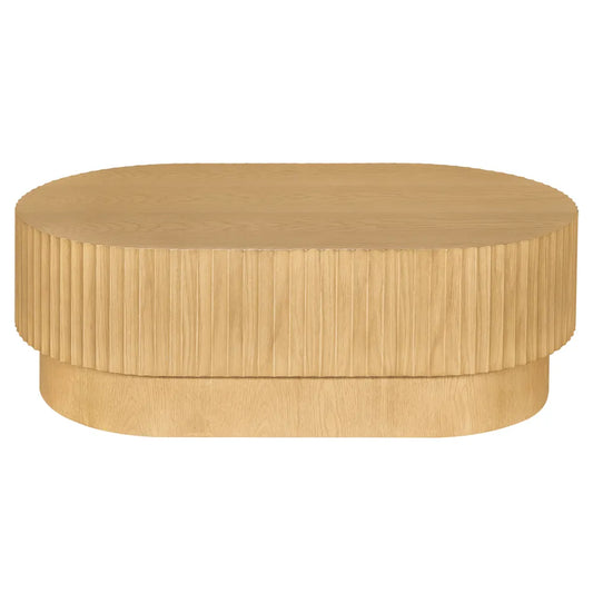 Avery Oval Coffee Table - Natural Oak 