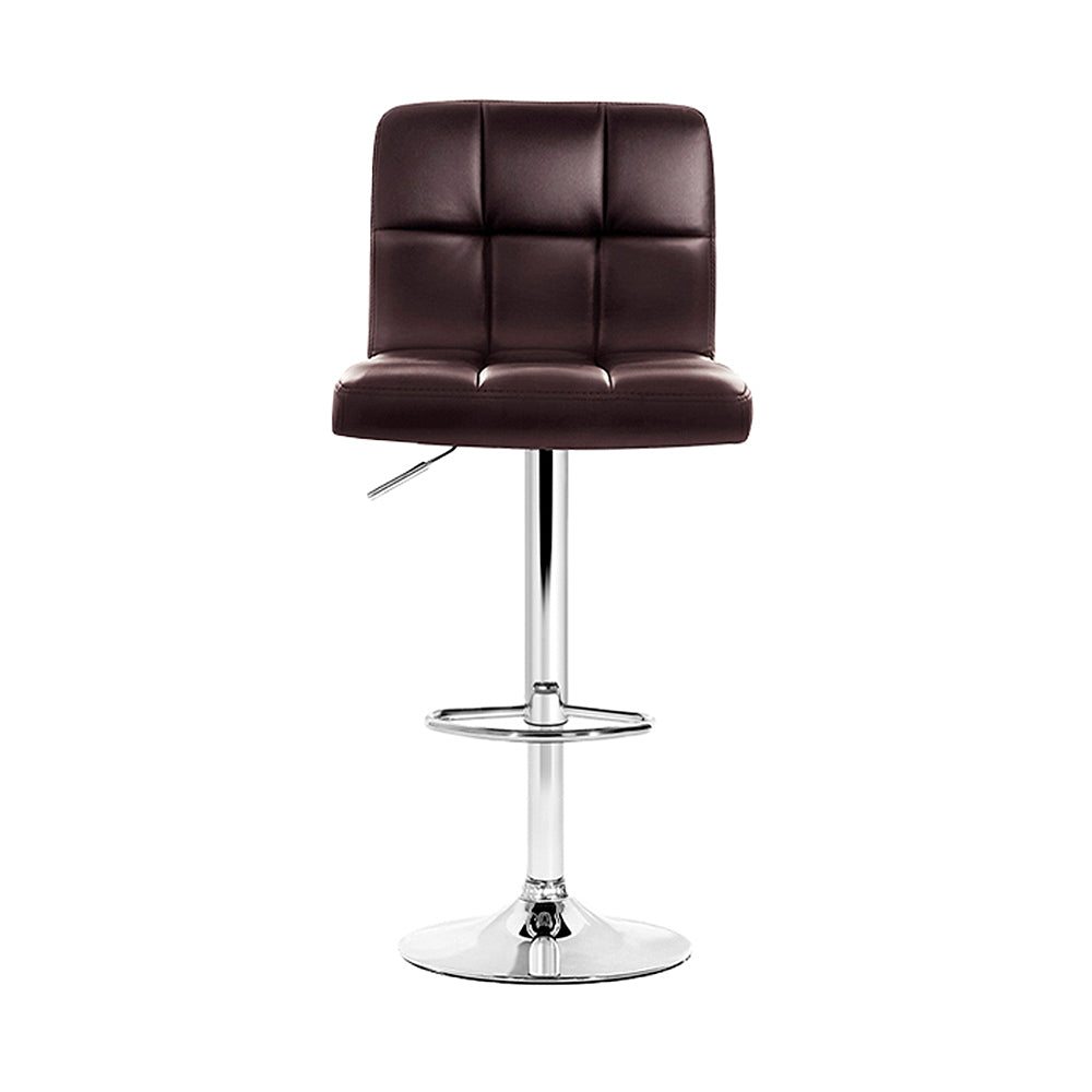 Set of 4 Crosby Leather Bar Stools