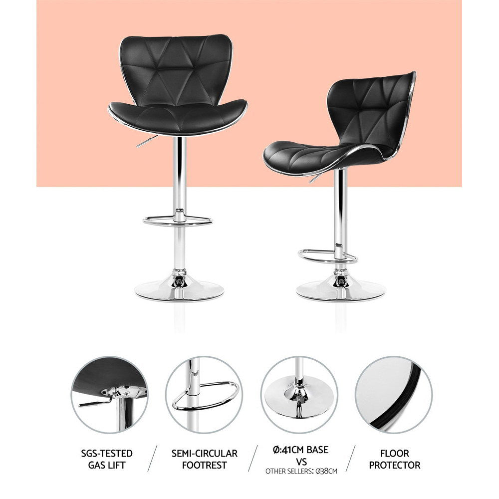 Set of 4 Brooklyn Leather Bar Stools