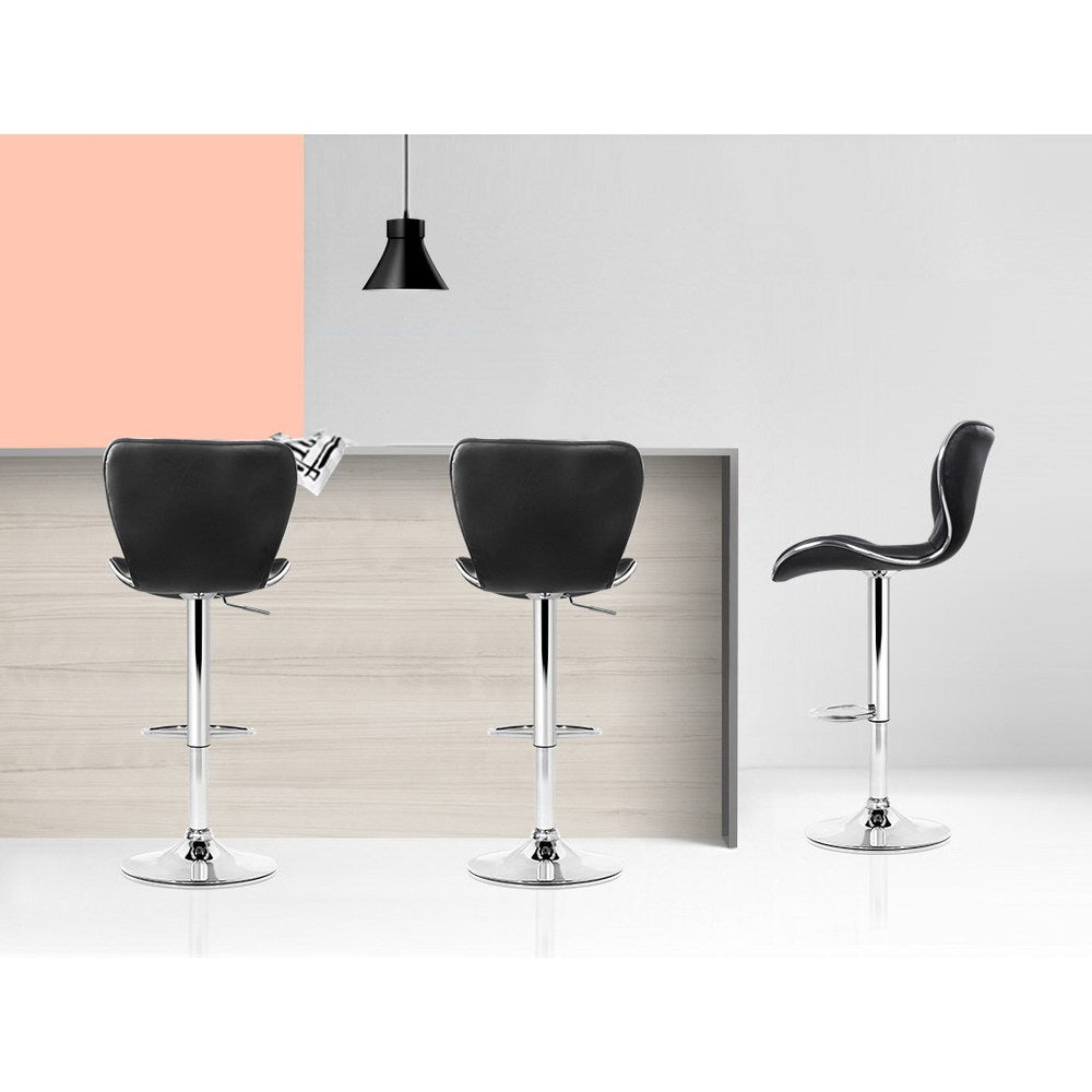 Set of 4 Brooklyn Leather Bar Stools