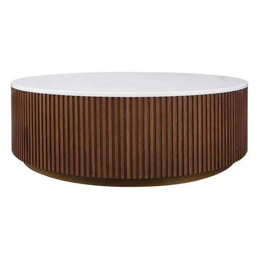Mason Round Coffee Table - Large Walnut
