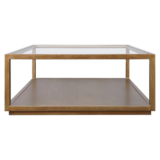 Sadie Square Coffee Table - Antique Gold