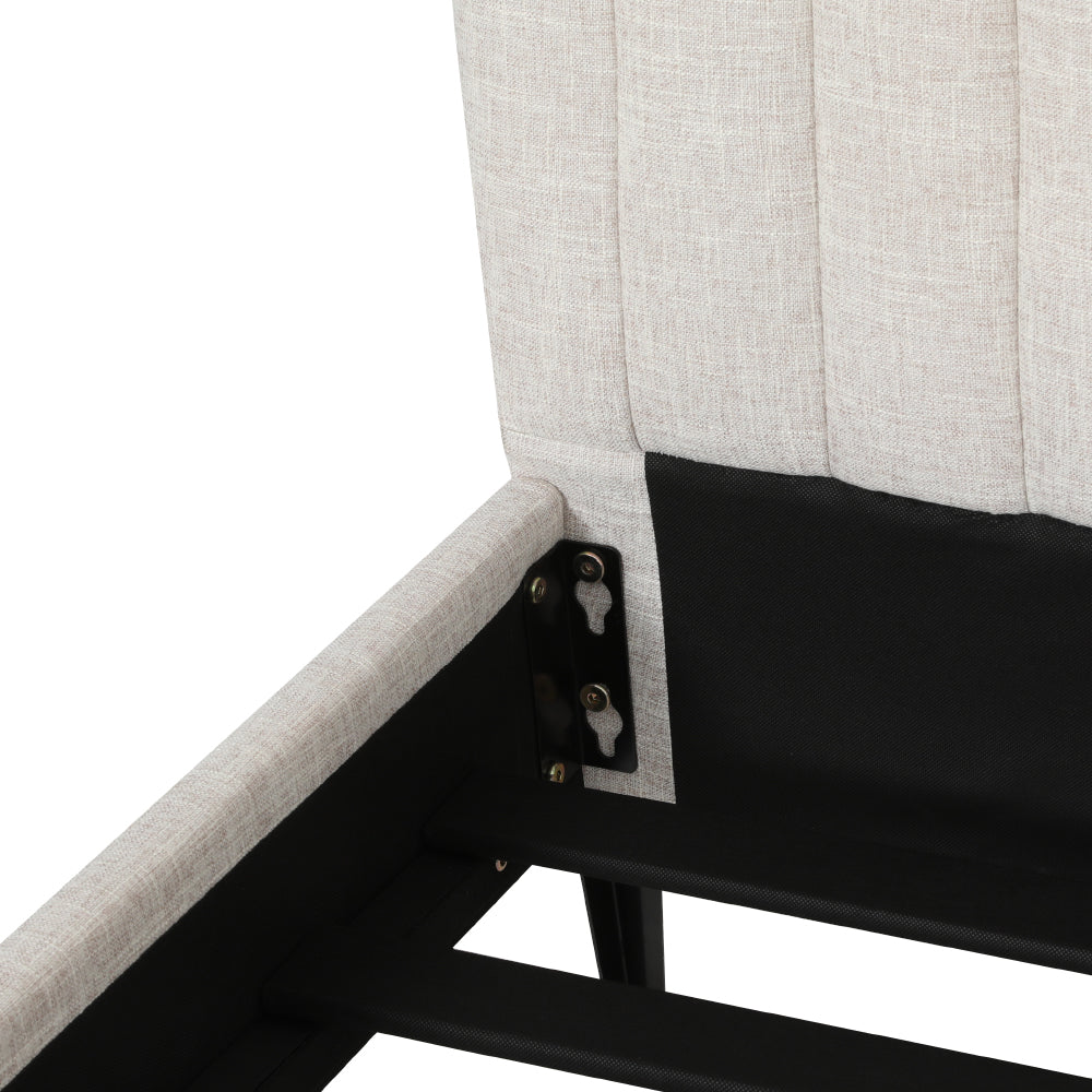 Ammy Bed Frame King Size - Beige