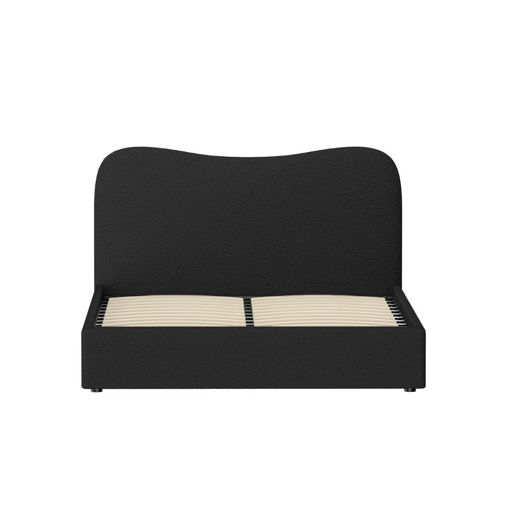 Dara Bed Frame Double Size Boucle - Black