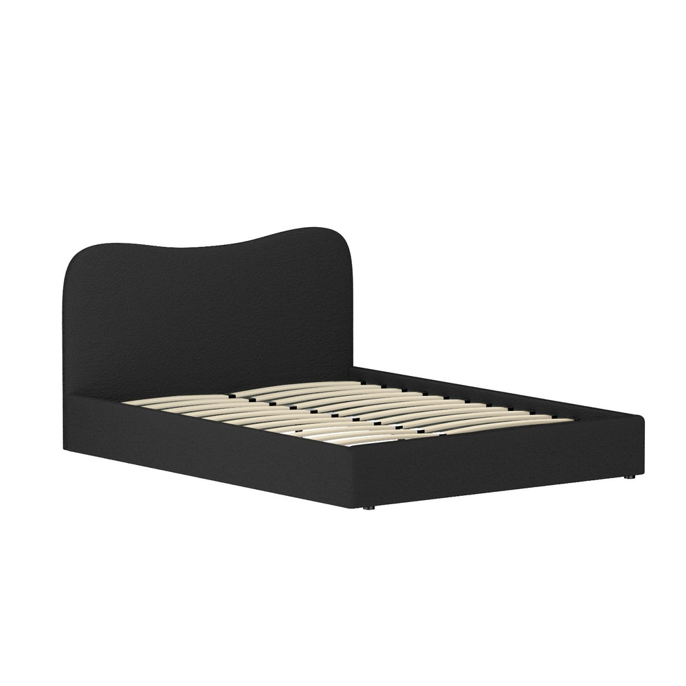 Dara Bed Frame Queen Size Boucle - Black
