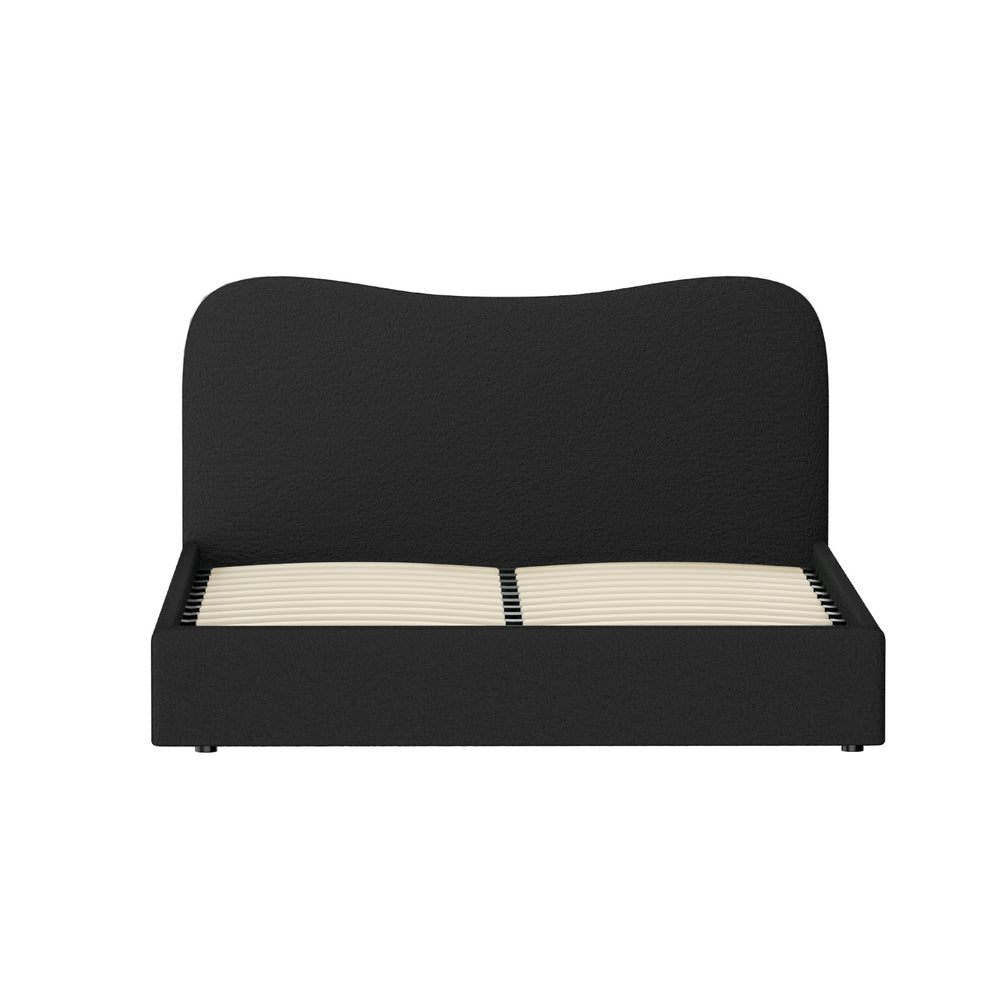 Dara Bed Frame Queen Size Boucle - Black