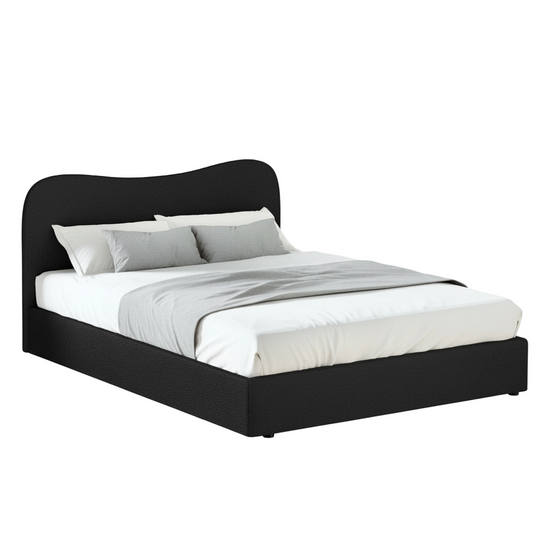 Dara Bed Frame Queen Size Boucle - Black