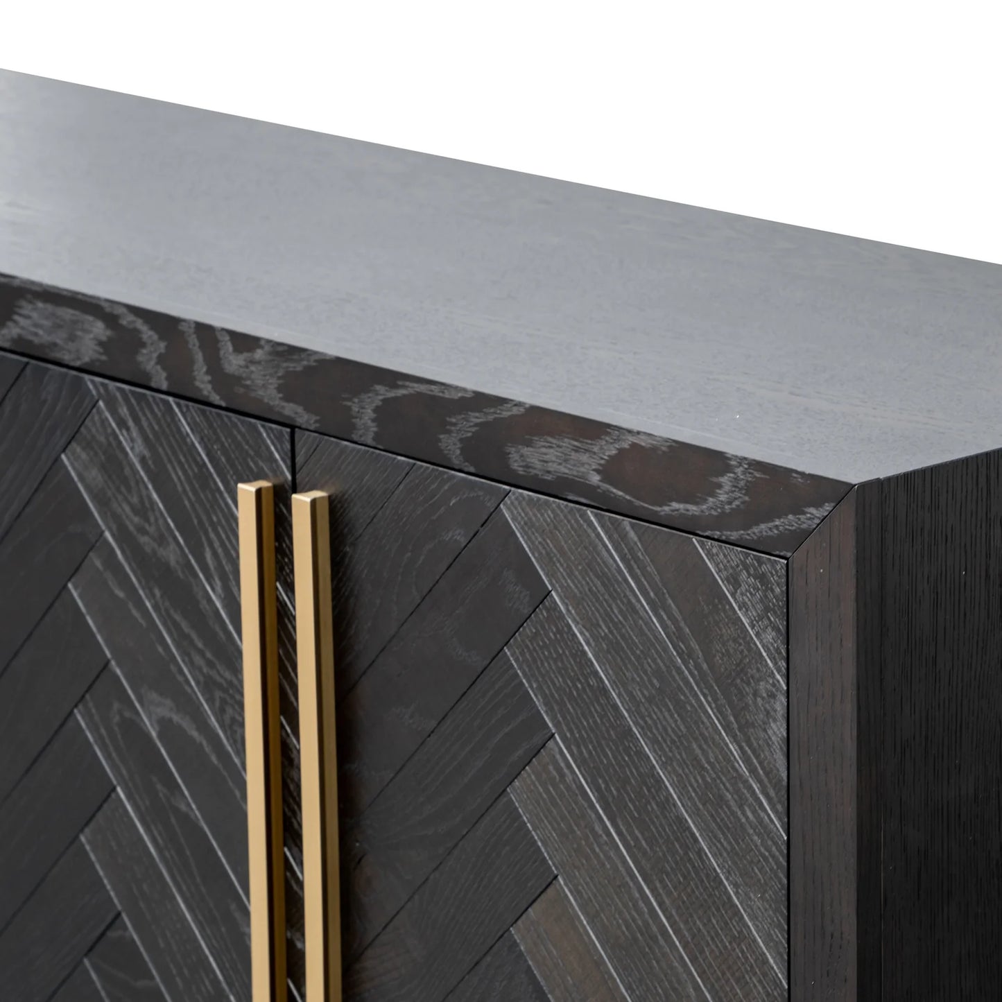 Black and Brass Entertainment TV Unit