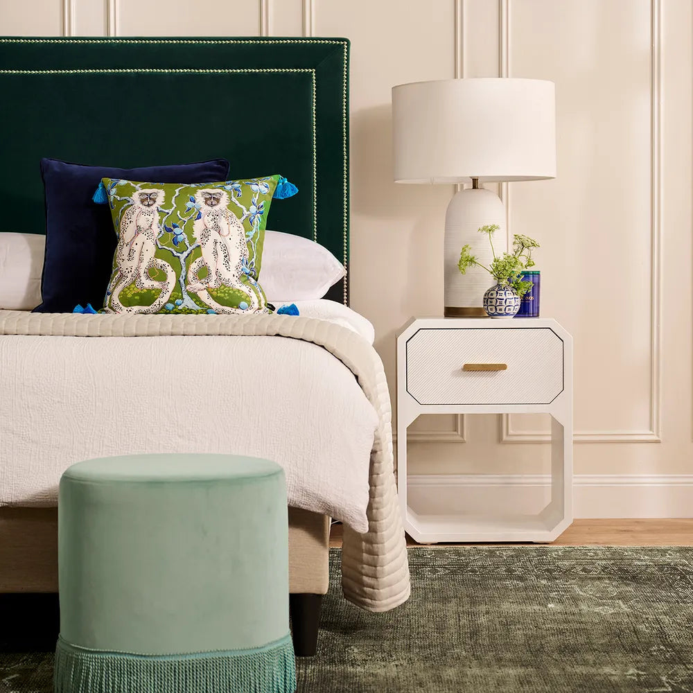 Manhattan Queen Bedhead - Teal Velvet