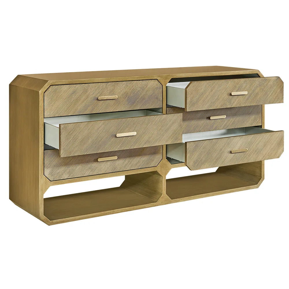 Anderson 6 Drawer Chest - Antique Gold