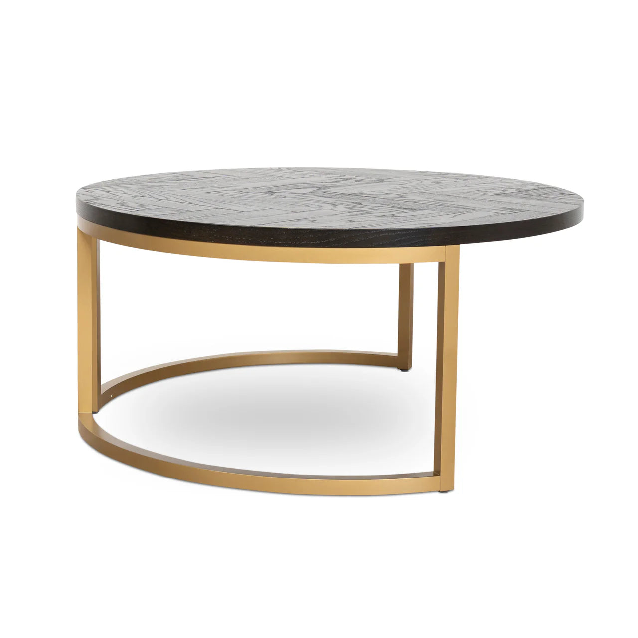 Wilma Nested Coffee Table - Peppercorn and Brass