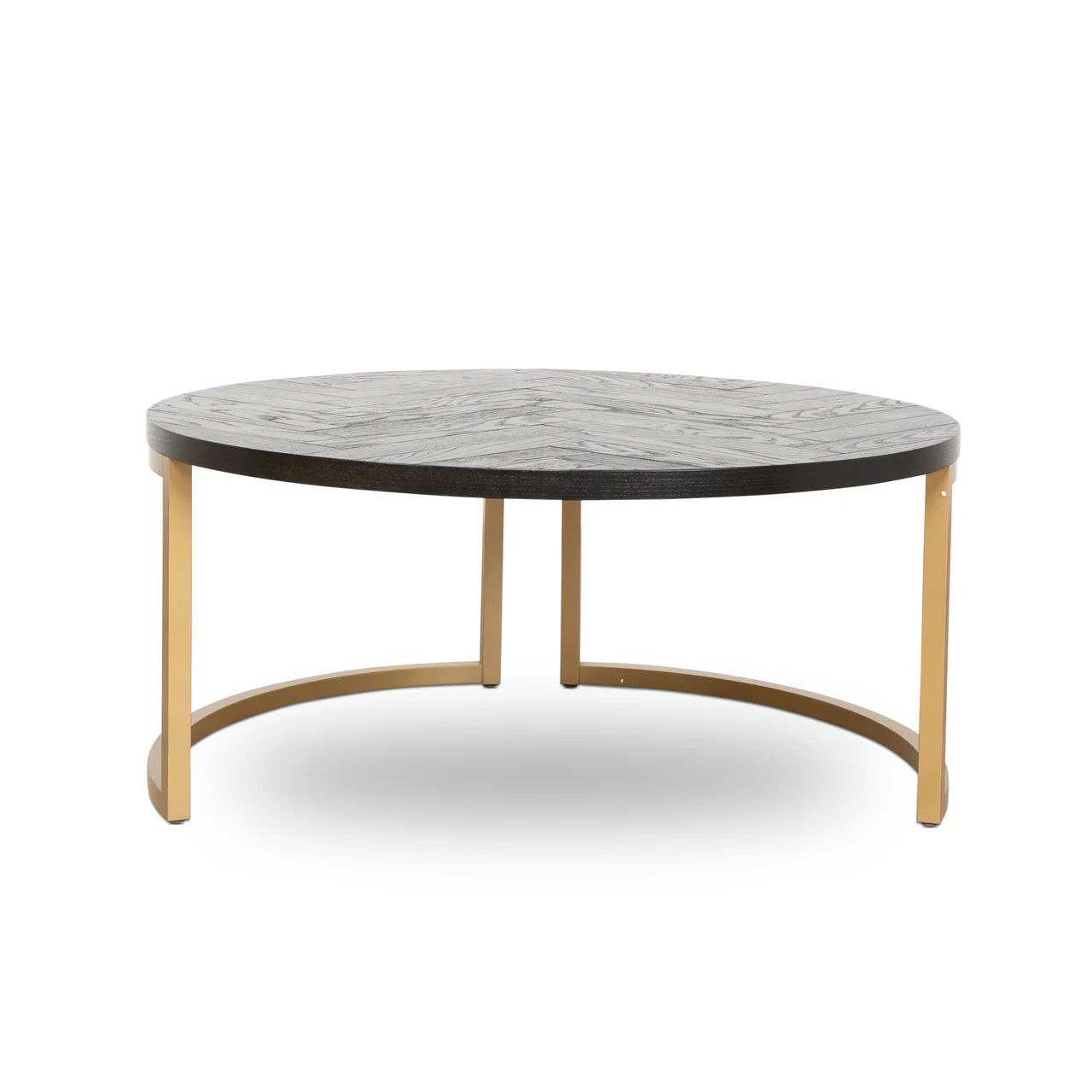 Wilma Nested Coffee Table - Peppercorn and Brass