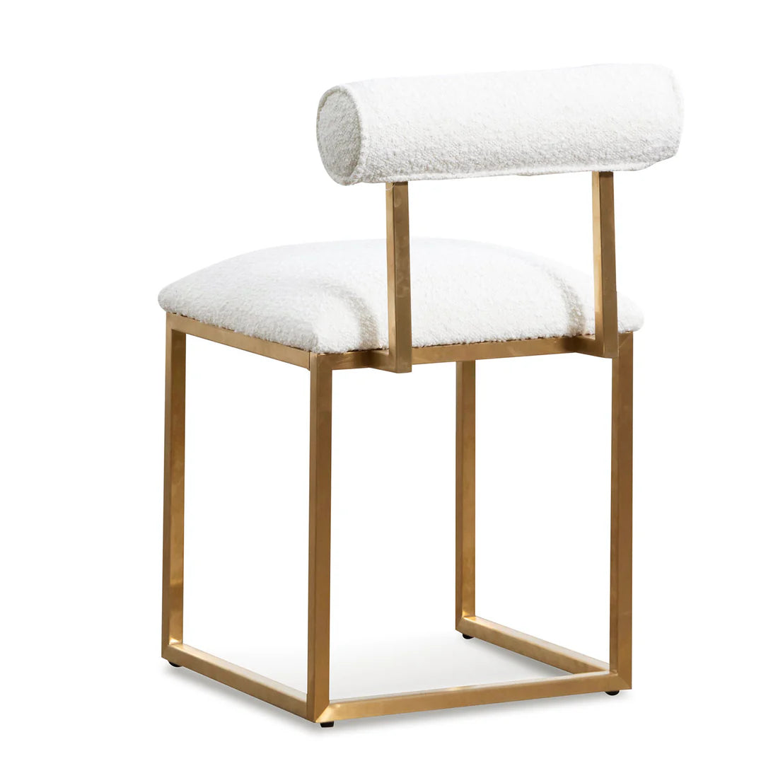 Daisy White Boucle Occasional Chair - Brushed Gold Base