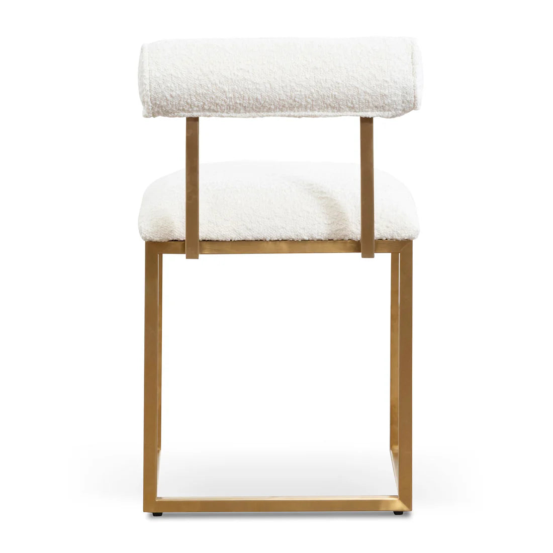 Daisy White Boucle Occasional Chair - Brushed Gold Base