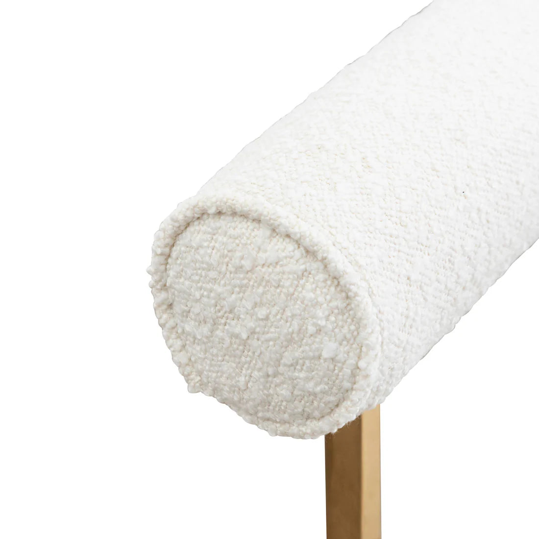 Daisy White Boucle Occasional Chair - Brushed Gold Base