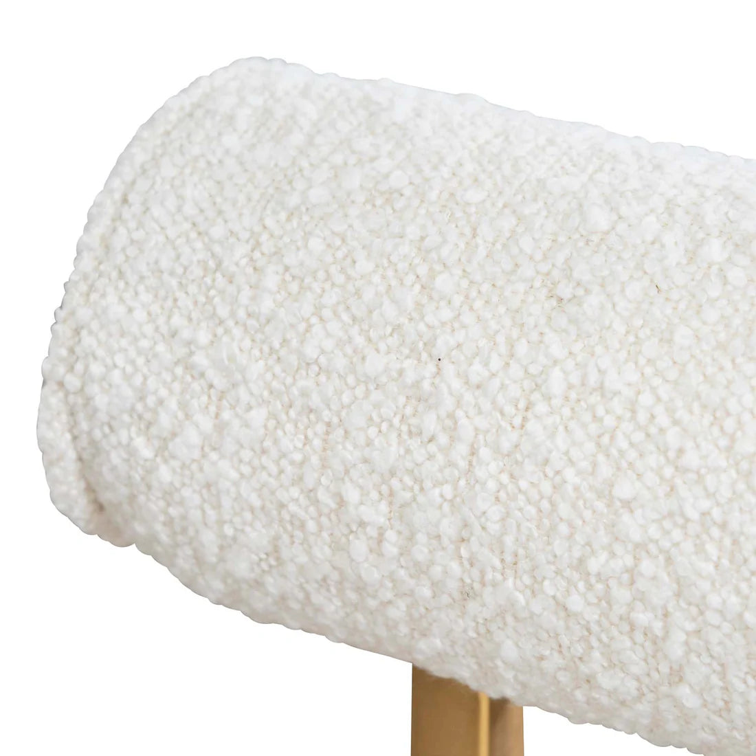 Daisy White Boucle Occasional Chair - Brushed Gold Base