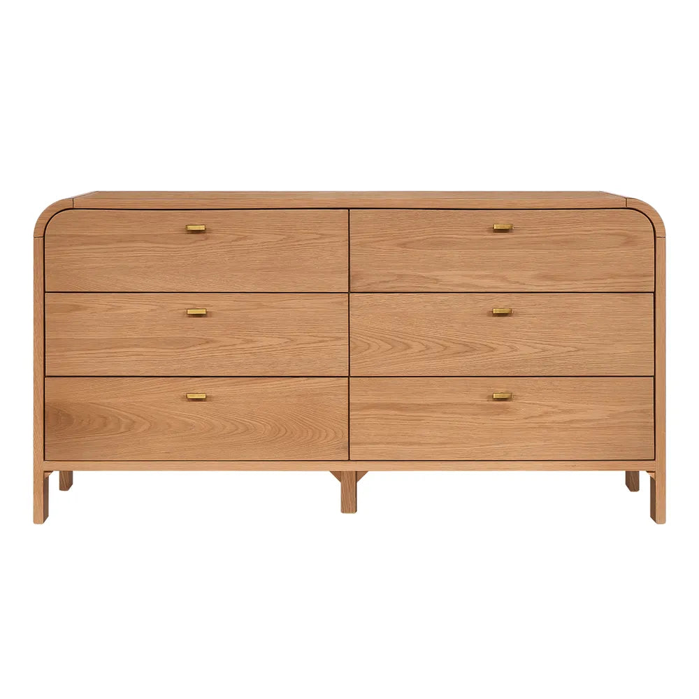 Chisholm Oak 6 Drawer Chest - Natural Oak