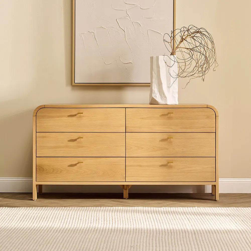 Chisholm Oak 6 Drawer Chest - Natural Oak