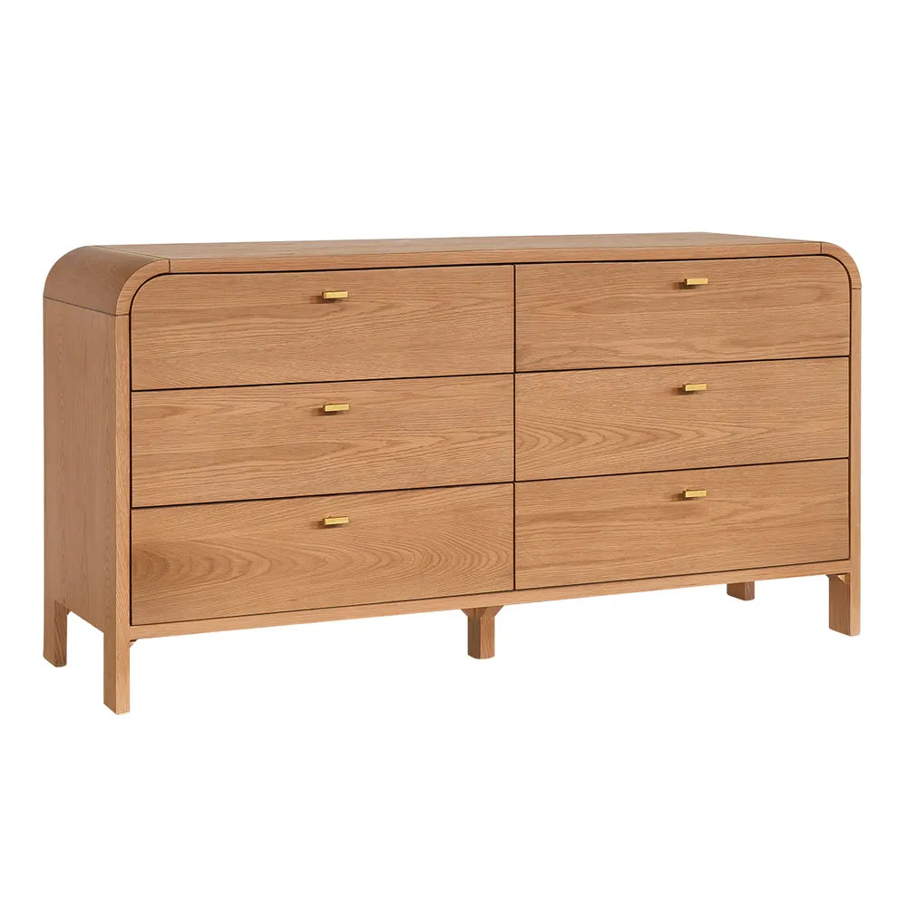Chisholm Oak 6 Drawer Chest - Natural Oak