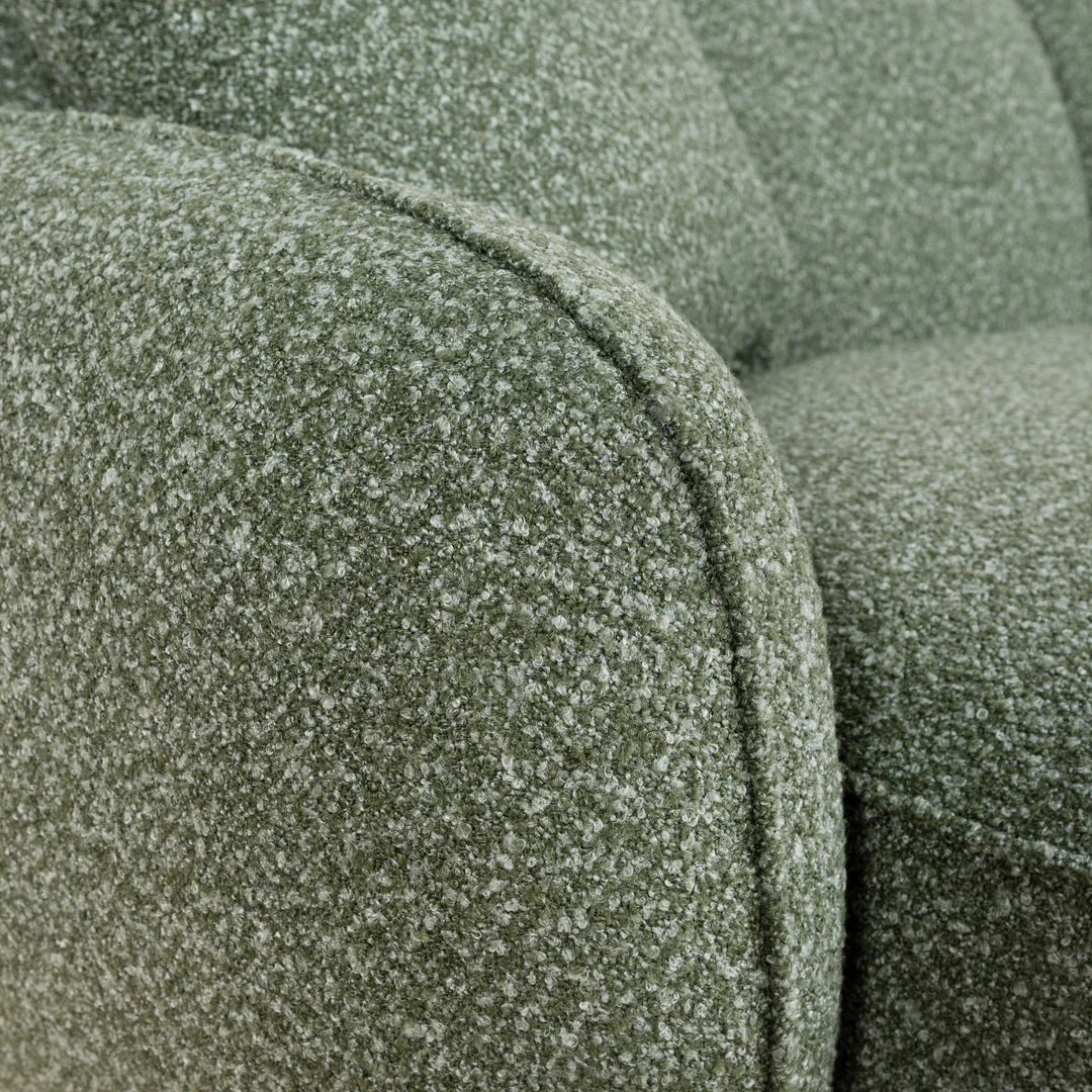 Clara 3 Seater Right Chaise Sofa - Amazon Green