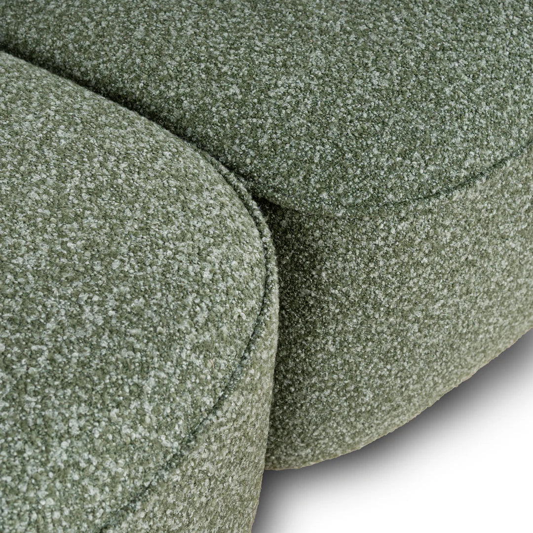 Clara 3 Seater Left  Chaise Sofa - Amazon Green