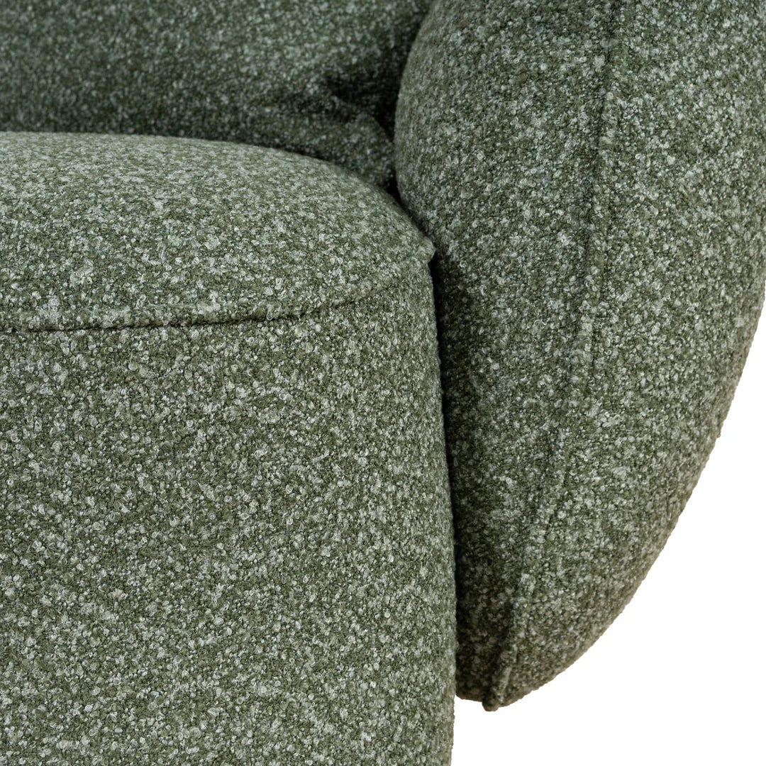 Clara 3 Seater Left  Chaise Sofa - Amazon Green