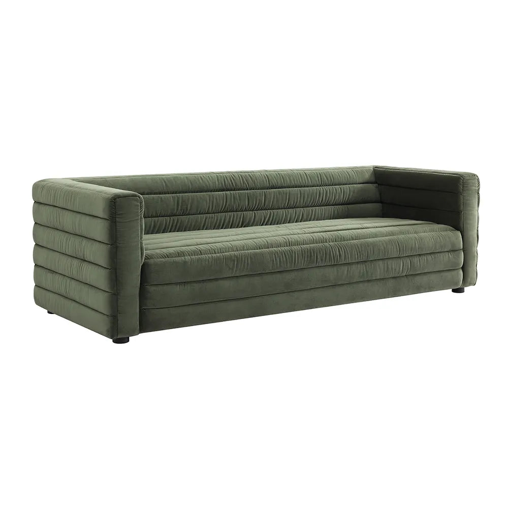  Satin Moss Velvet Sofa