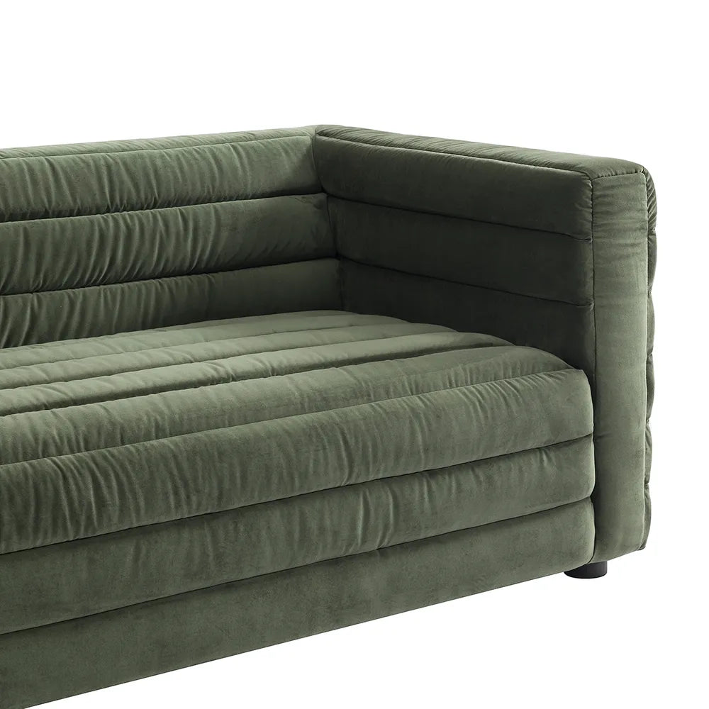 Colorado 3-Seater Sofa - Satin Moss Velvet