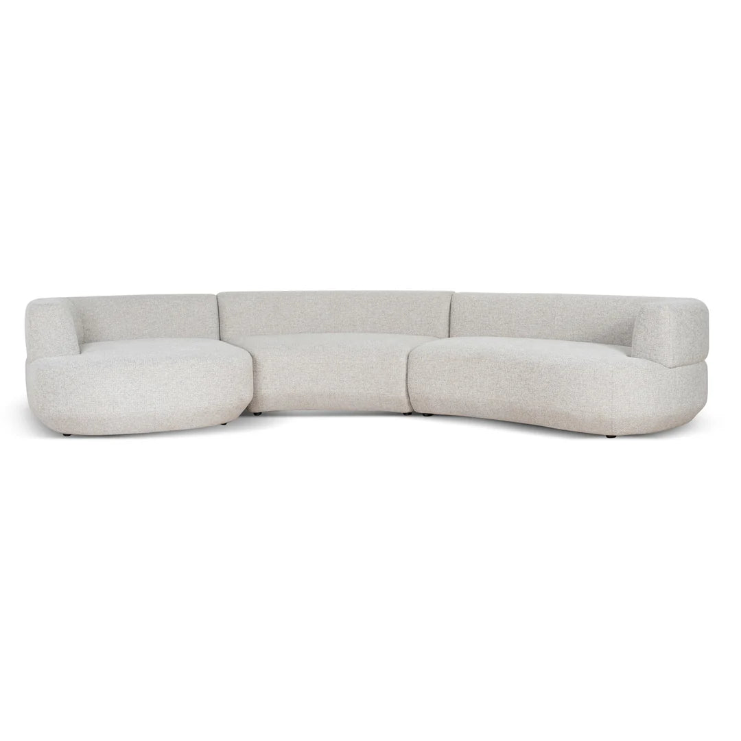 Natural Linen Modular Left Chaise Sofa 