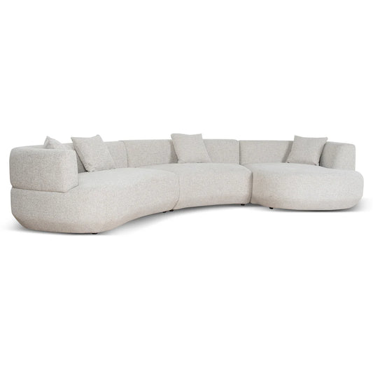 Coralie Modular Right Chaise Sofa - Coral Natural Linen