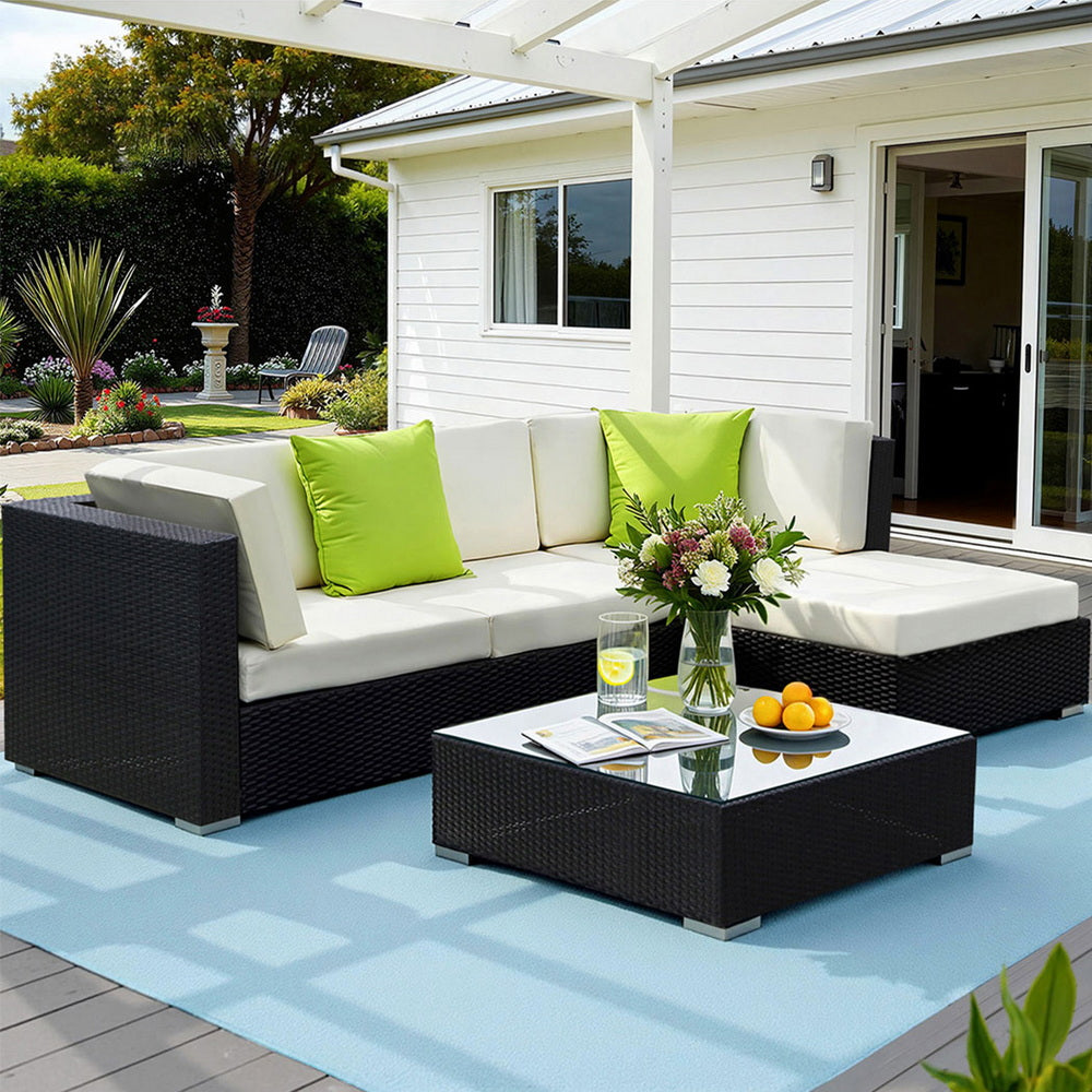 Cyrus 5PC Outdoor Lounge Set with Storage Cover
