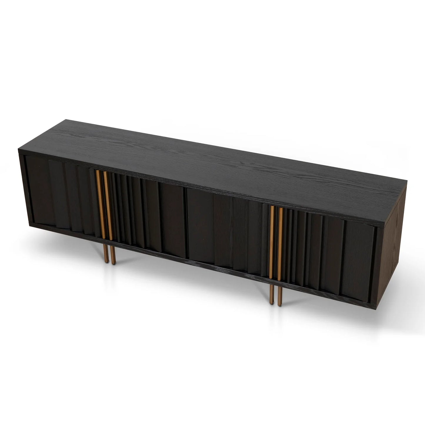 Wilma 2m TV Entertainment Unit - Textured Espresso Black