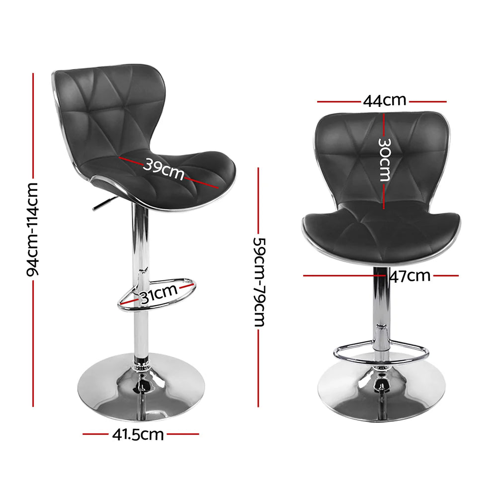 Set of 4 Brooklyn Leather Bar Stools