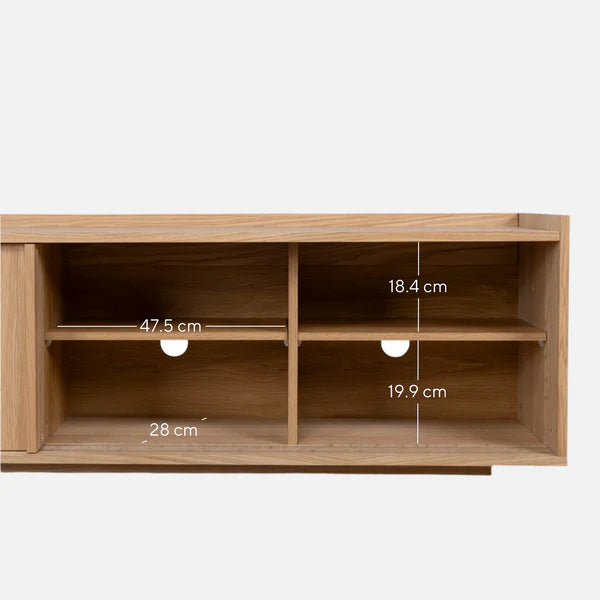Horizon 2m Wooden TV Entertainment Unit - Natural