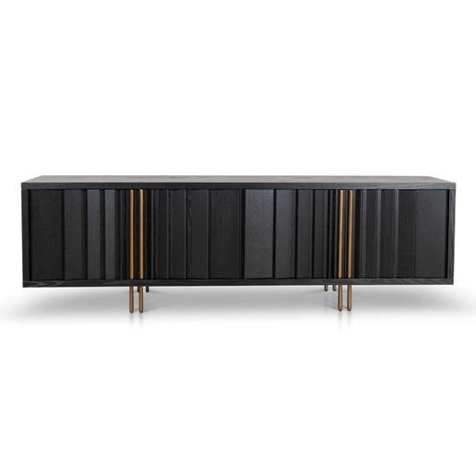 Wilma 2m TV Entertainment Unit - Textured Espresso Black