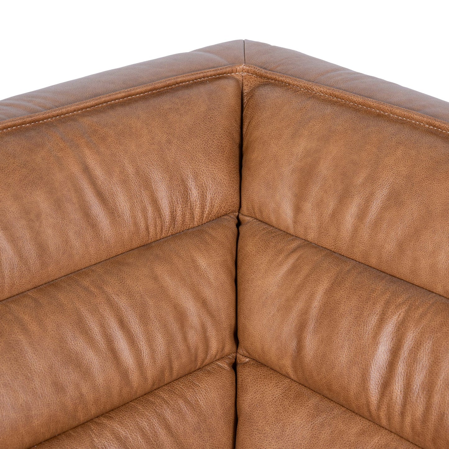 The Beaumont Modular Leather Corner Sofa - Amber Brown