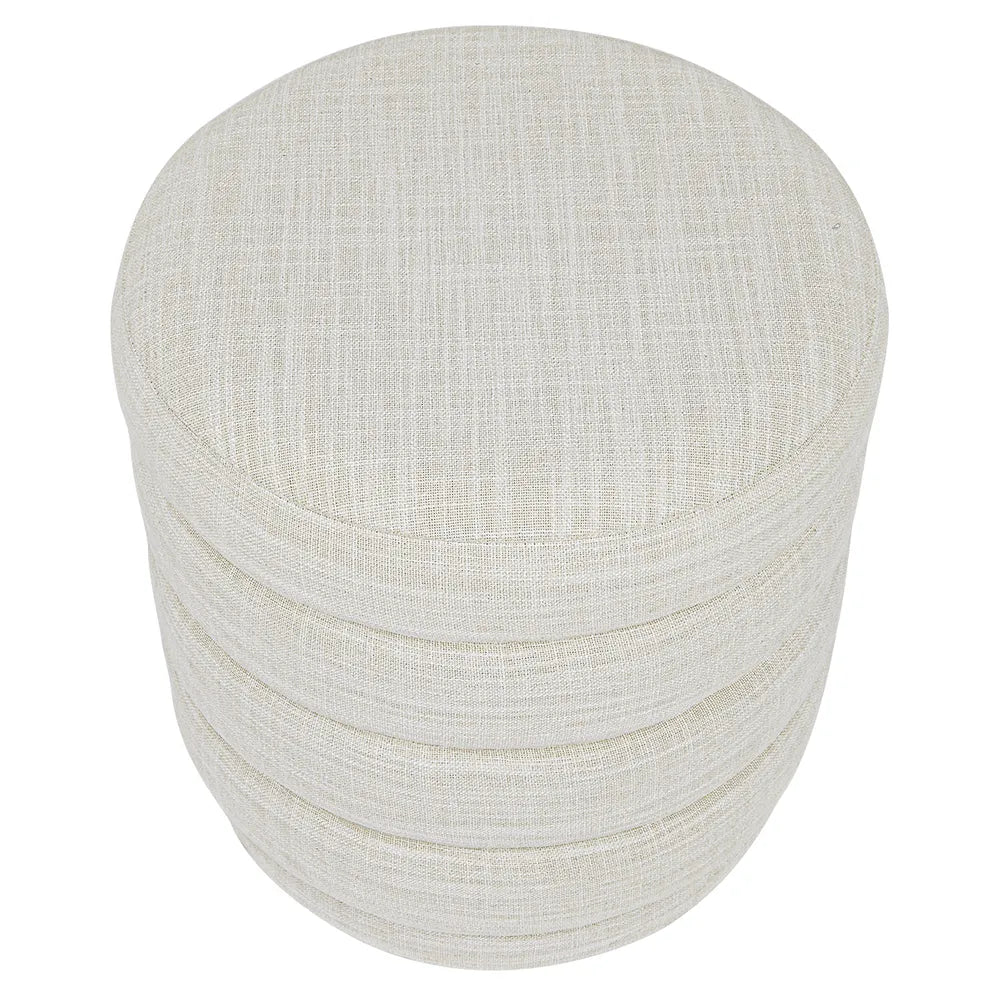 Demi Stool - Off White Linen
