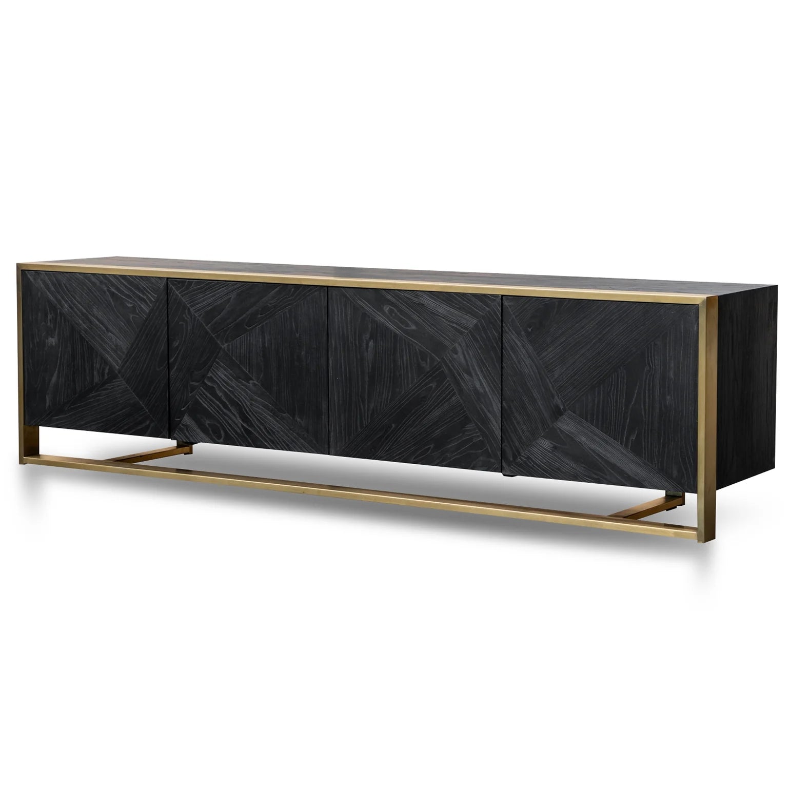 Black Golden 2.2m Entertainment TV Unit 