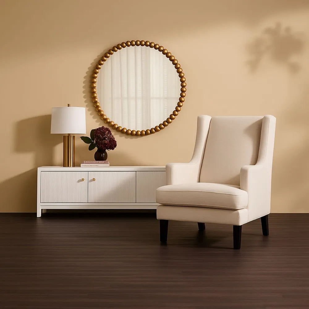 Gable Occasional Chair - Pearl Chenille