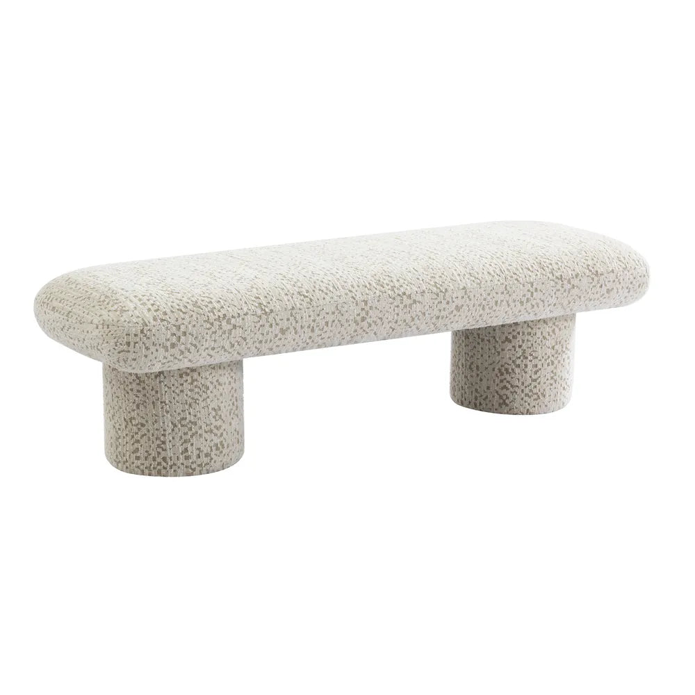 Eleanor Bench Ottoman - Oyster Jacquard 
