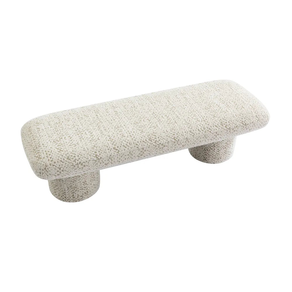Eleanor Bench Ottoman - Oyster Jacquard 