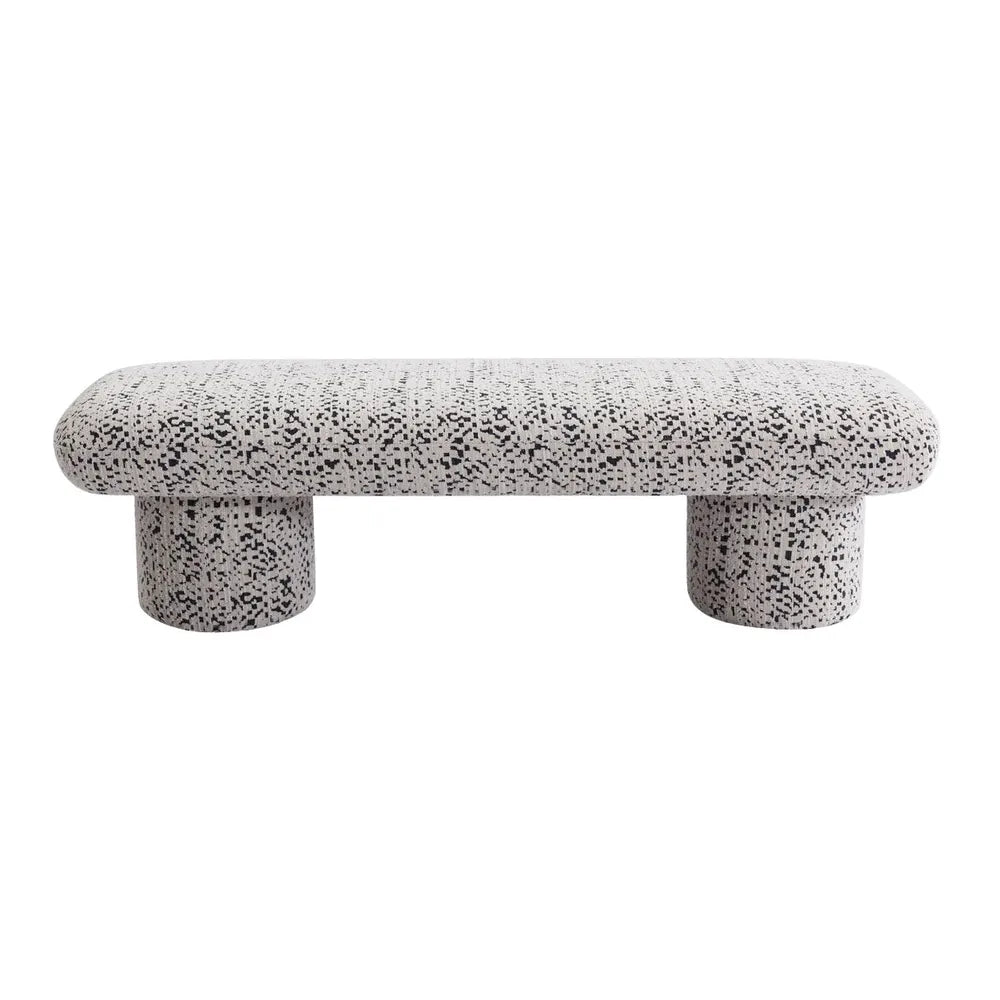Eleanor Bench Ottoman - Charcoal Jacquard