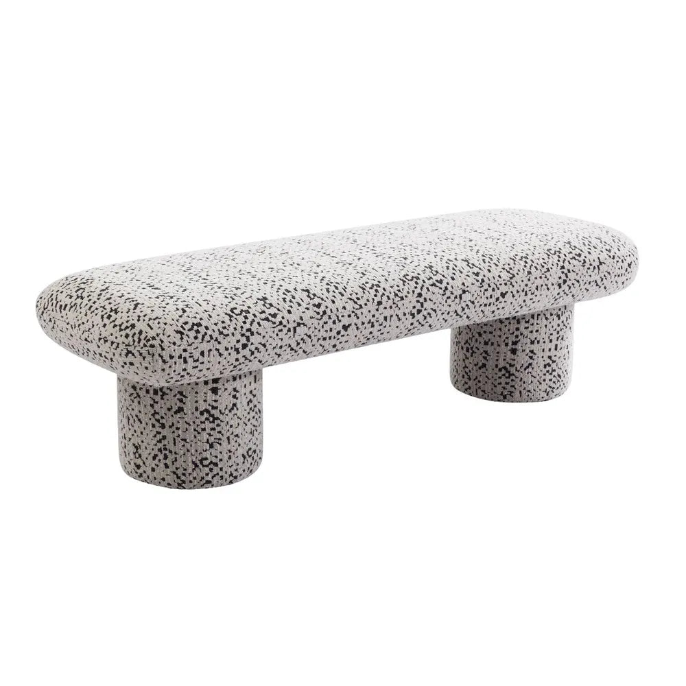 Eleanor Bench Ottoman - Charcoal Jacquard