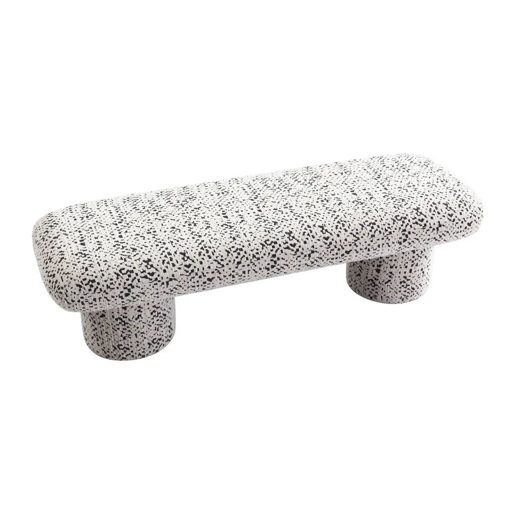 Eleanor Bench Ottoman - Charcoal Jacquard