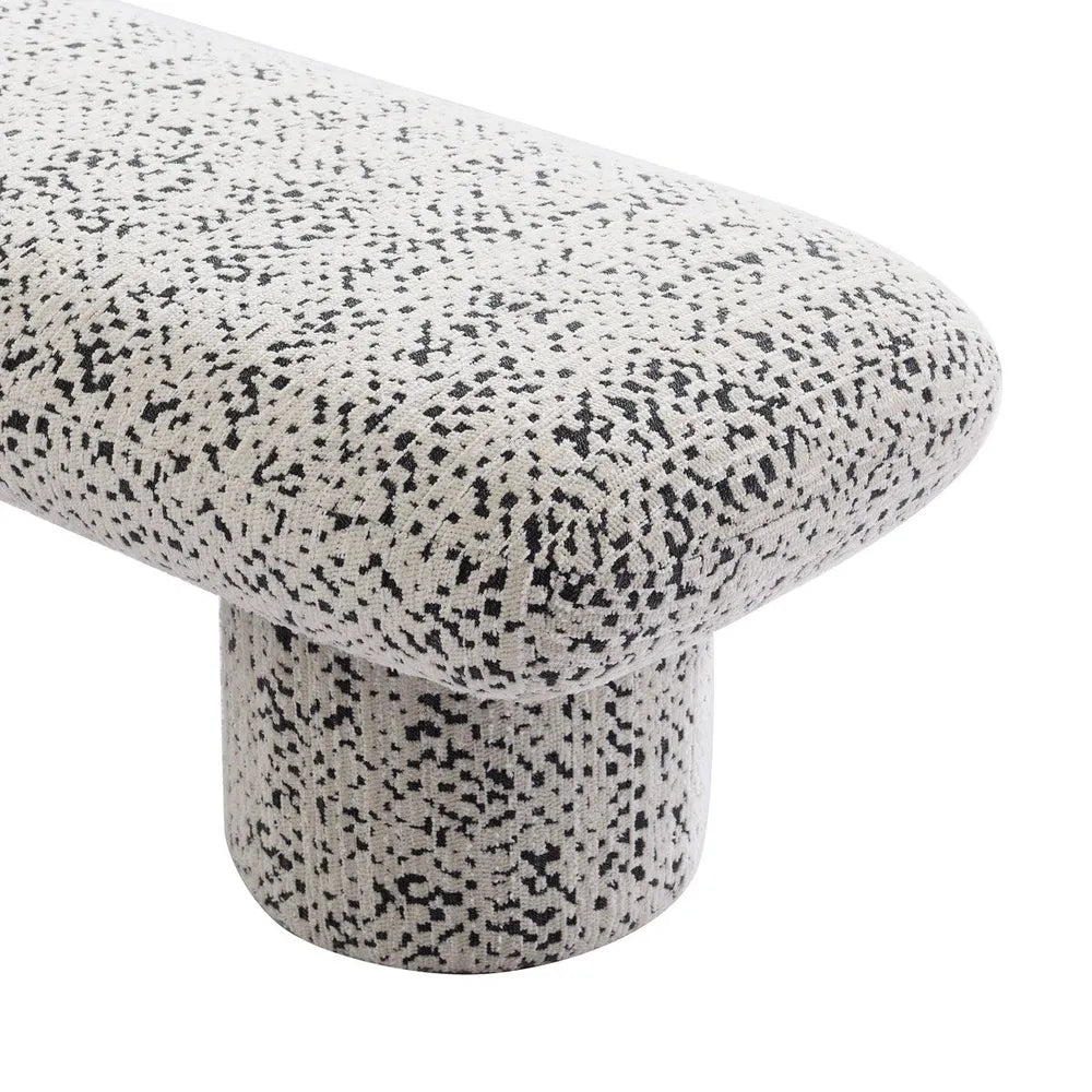 Eleanor Bench Ottoman - Charcoal Jacquard