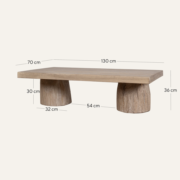 Josif 1.3m Coffee Table - Natural