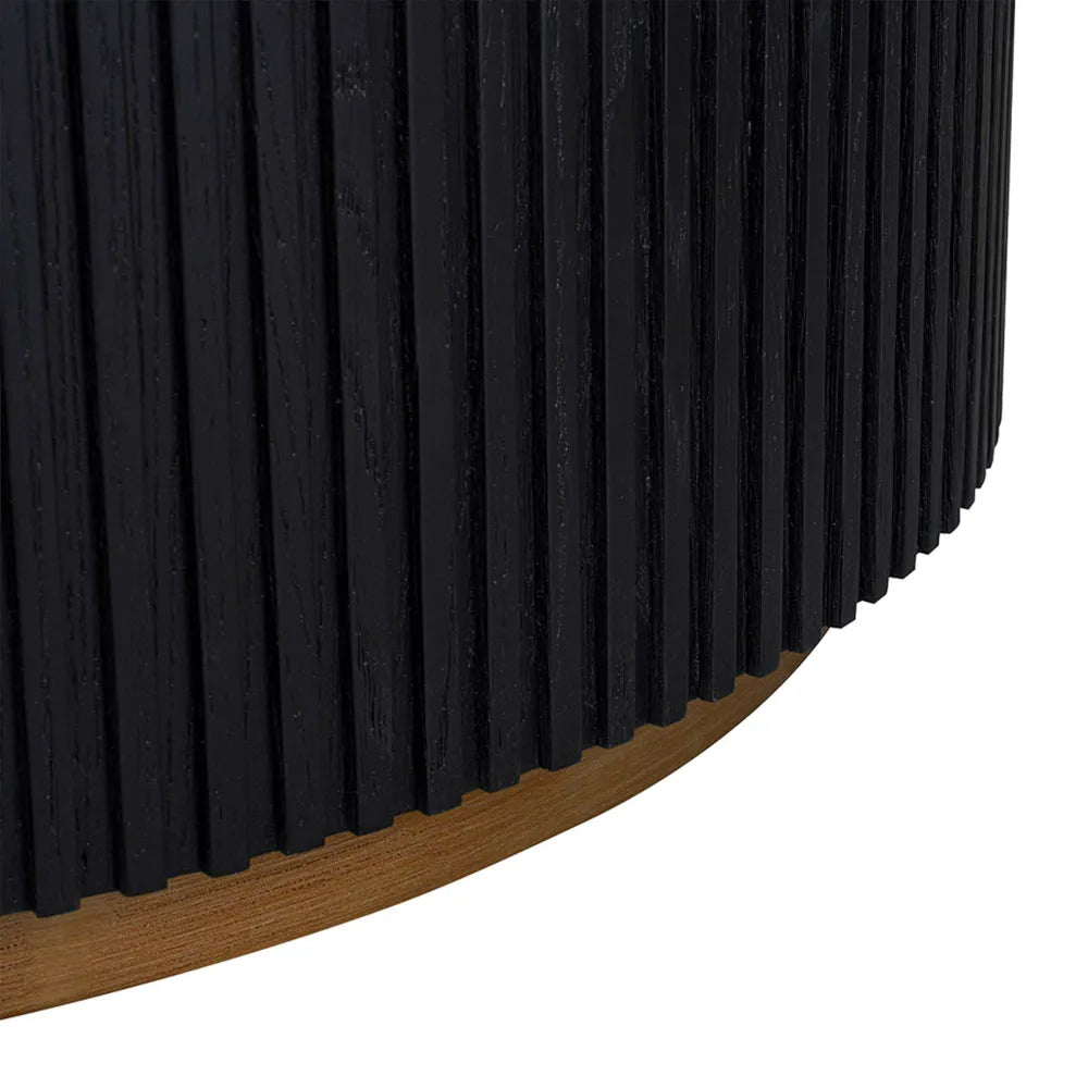 Mason Round Coffee Table - Medium Black
